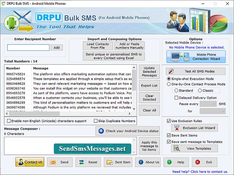 Android Mobile Instant Sms Software 9.2.9.0 full