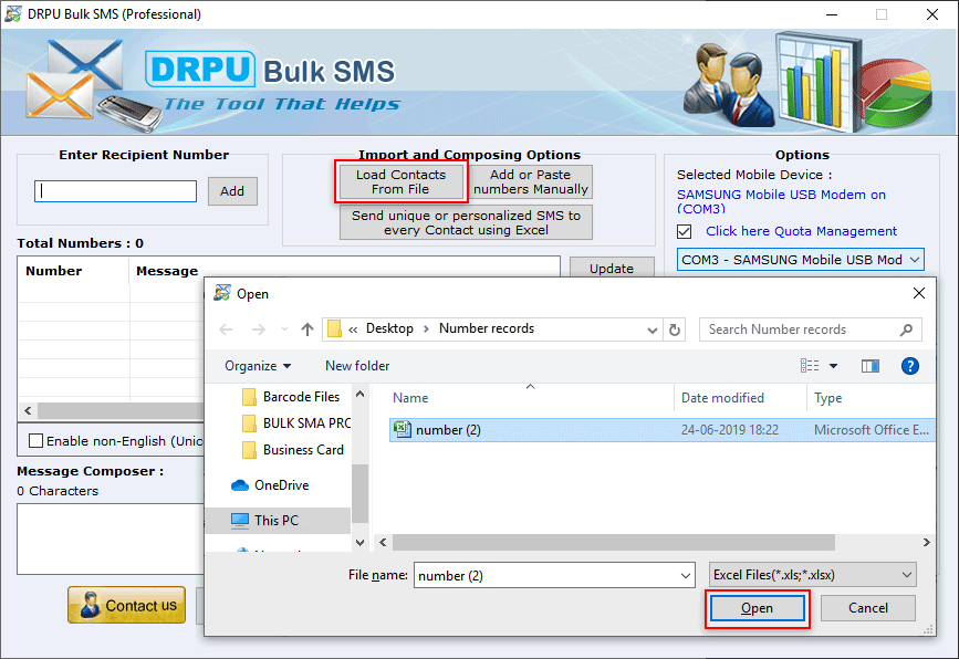 software send sms from pc